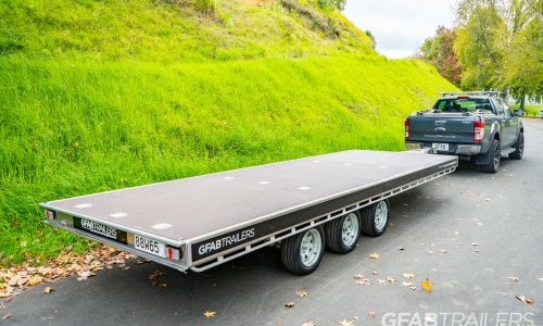 GFAB Triple Axle Alloy Flat Deck Trailer - Back