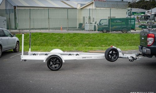 GFAB Alloy White Single Jet Ski Trailer - side view
